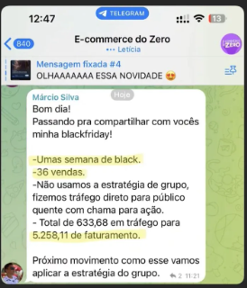 Print do depoimento do Márcio Silva